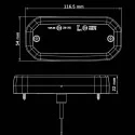 Dimensions du Feu latéral LEDs Orange 10-40V FOR9T Scale Strands