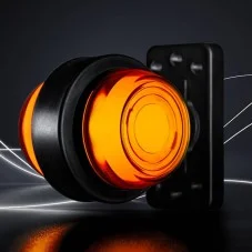 Vue de côté de la Bouliche Camion effet fumé orange LED 12-24V Viking Strands