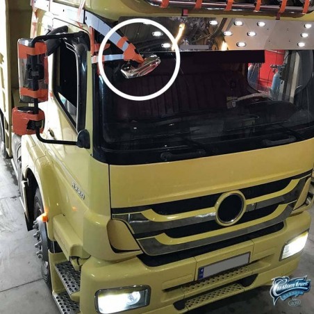 Coque de rétroviseur avant Mercedes Axor en inox chromé photo 2