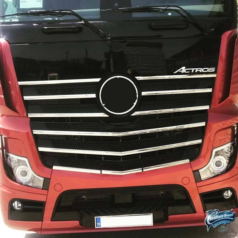 Baguettes inox de calandre Mercedes Actros MP4 MP5 1845