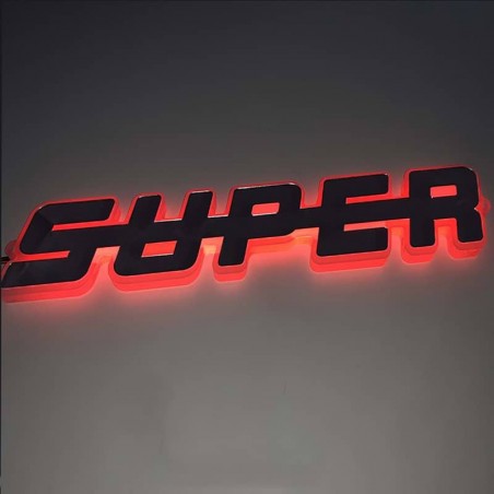 Logo SUPER 24V LED rouge lumineux