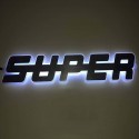 Logo SUPER 24V LED bleu lumineux