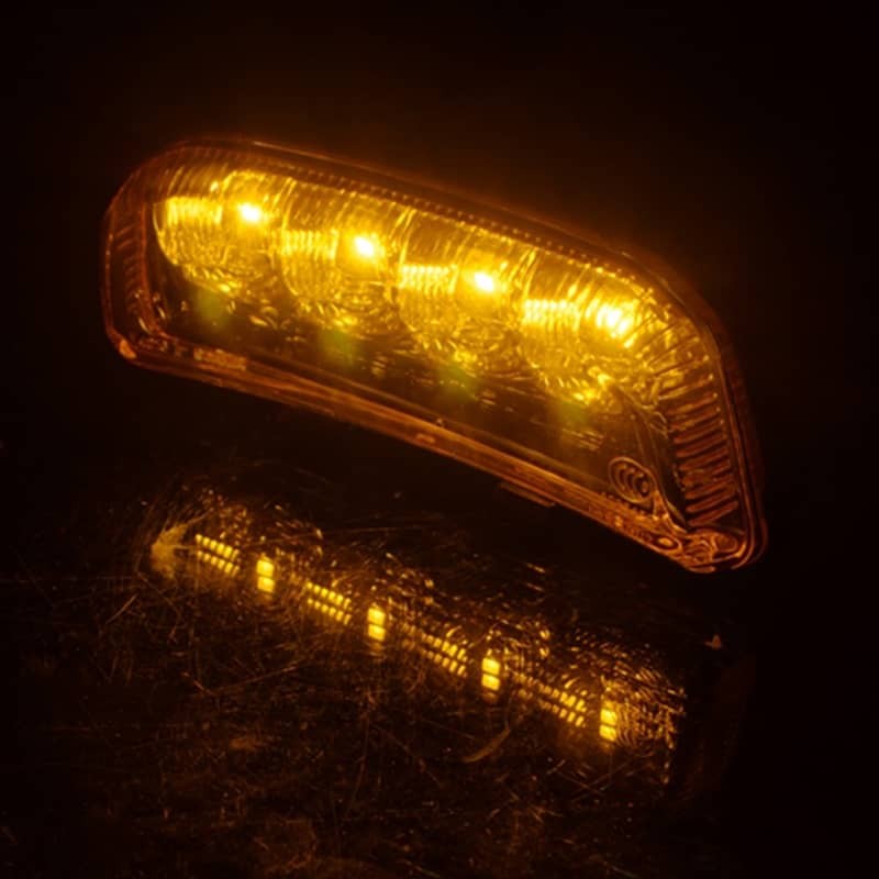 Clignotant Latéral Ambre 4 LED Pour Scania Série 5/6 - 24V, Compatible OEM 2052119 | Lot De 2 Avec Fiches