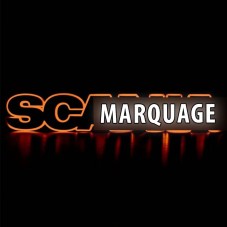 Logo lettrage Scania lumineux de Calandre orange