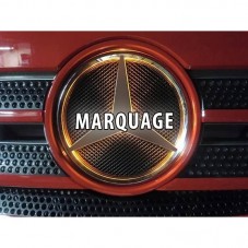 Logo étoile Mercedes éclairage orange