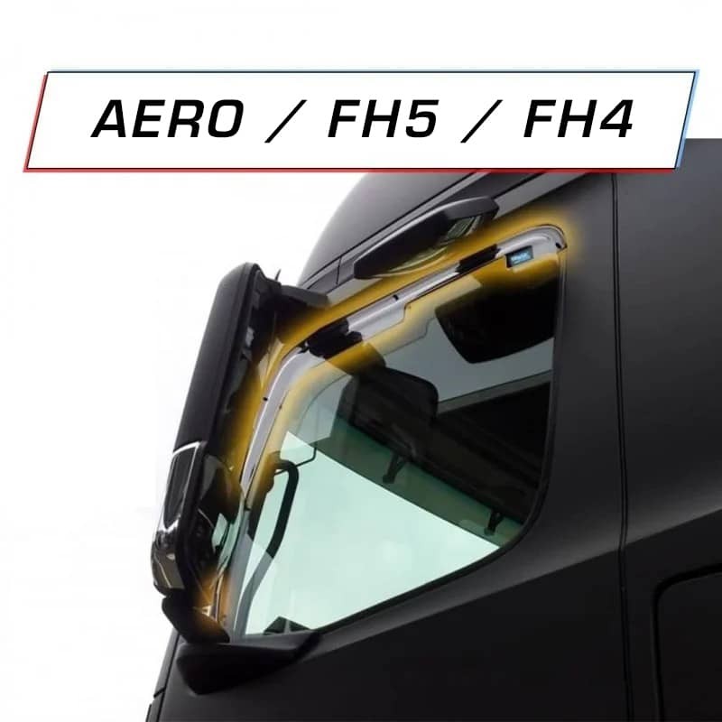 Déflecteurs d'air pour Vitres Volvo FH5 / Aero / FH4 - Compatibles