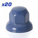 Cache écrou plastique bleu x20 diamètre 32 ou 33 mm