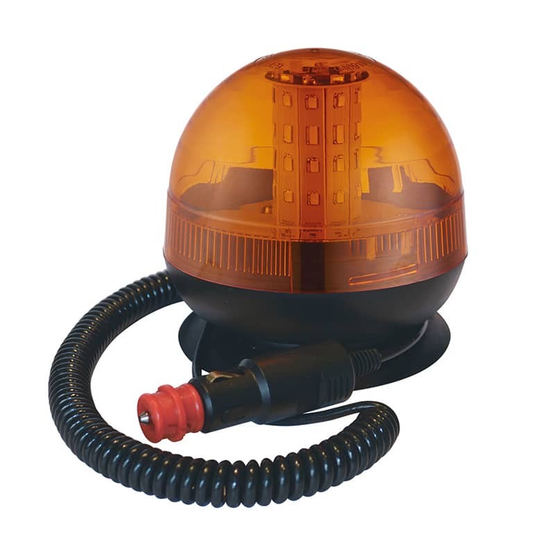 Gyrophare magnétique LED orange 12V 24V à rotation Strands Swedstuff