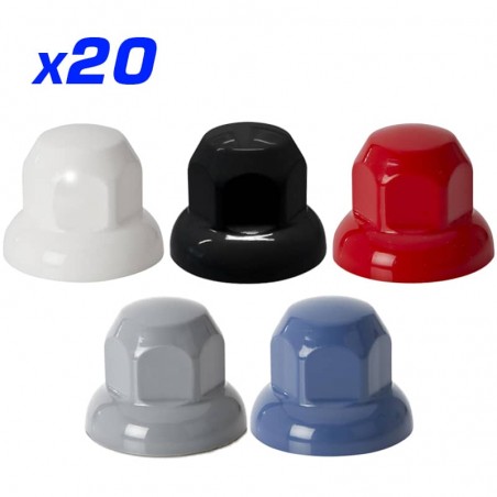 Cache écrou plastique x20 diamètre 32 ou 33 mm couleur au choix