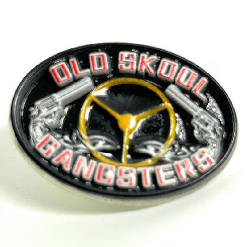 Pin's Old Skool Gangsters noir en métal pour Routier