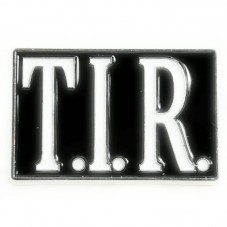 Pin's TIR Transit International Routier noir et blanc en métal pour Routier