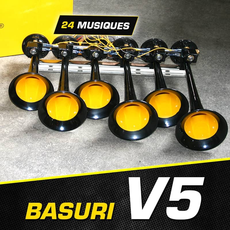 Klaxon Baby Shark V5 Basuri 5.0 avec 24 mélodies 12-24 volts 130 DB