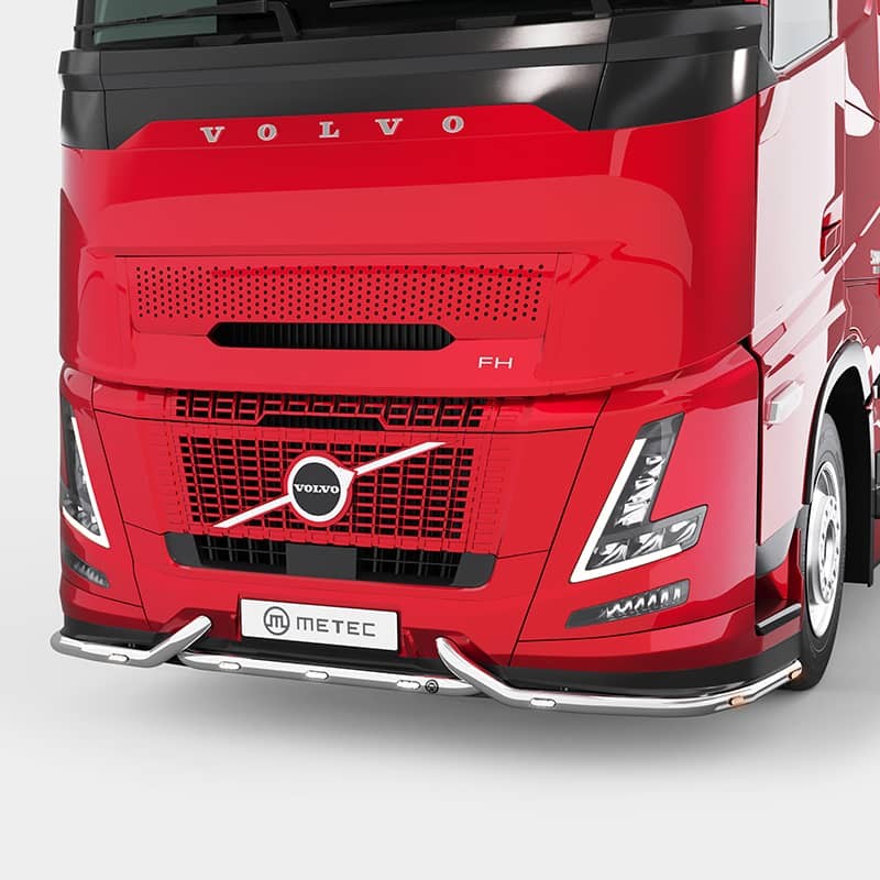 Rampe inox sous Pare-choc bas Volvo FH Aero 2024 avec LEDs modèle 2 - Compatible