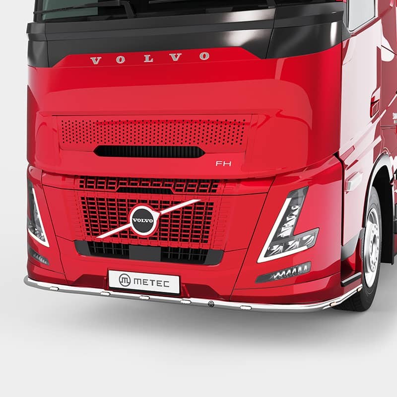 Rampe inox sous Pare-choc haut Volvo FH Aero 2024 avec LEDs - Compatible