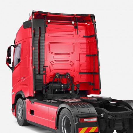 Rampes LEDs Volvo FH Aero 2024 noires pour Déflecteurs Arrières - Compatibles