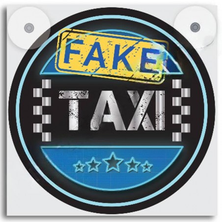 Enseigne lumineuse de pare brise pour Camion Fake Taxi 12-24V taille 17 x 17 cm