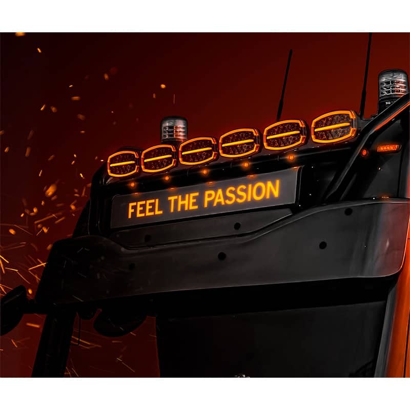 Phare longue portée LED Orange / Blanc 10-48V Firefly One Strands A...