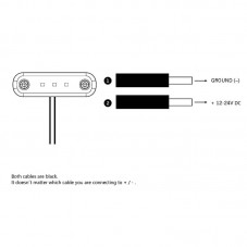 Feu de position latéral Orange 3 LED 9-36V IP68 dimensions