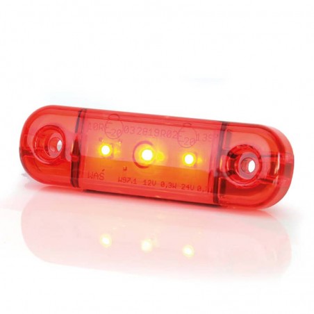 Feu de position Rouge 3 LED 9-36V IP68