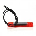 Feu de position Rouge 3 LED 9-36V IP68 vue de dessus