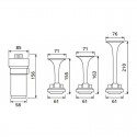 Dimensions du klaxon Tour de France 12V ou 24V avec Compresseur et Trompes rouges ou chrome