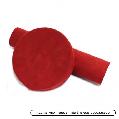 Tissu Alcantara au mètre couleur Rouge adhésif 1m x 1m42