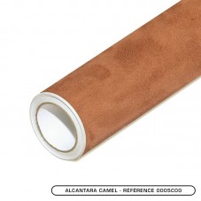 Tissu Alcantara au mètre couleur Camel adhésif 1m x 1m42