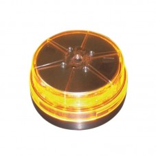 Gyrophare avec éclairage orange 12 LEDS 10-30 Volts Extra Compact