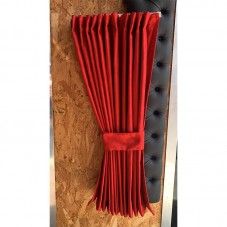 Rideaux latéraux rouge avec embrasse pour camion intérieur de cabine
