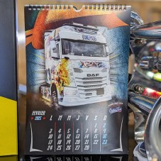 Calendrier Custom Truck Concept 2025 Mois de Février avec DAF XG de Transports Charroppin et fils