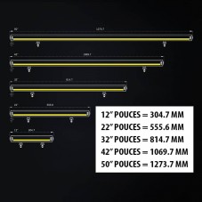 Tailles des Barres Led Siberia SR 42 pouces