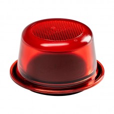 Cabochon Bouliche LED Rouge Effet Halo pour Camion Feu Suédois 10-48 volts