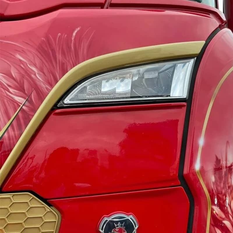 Panneaux De Calandre Avant Pour Camion Scania R650, S730, S500 - ABS Noir, Paire Gauche/droite - Accessoire Décoratif Et Protection - 5