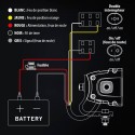 Branchement de la barre LED Siberia XP SR 50 pouces 10-32v avec une rangée accessoire homologué E