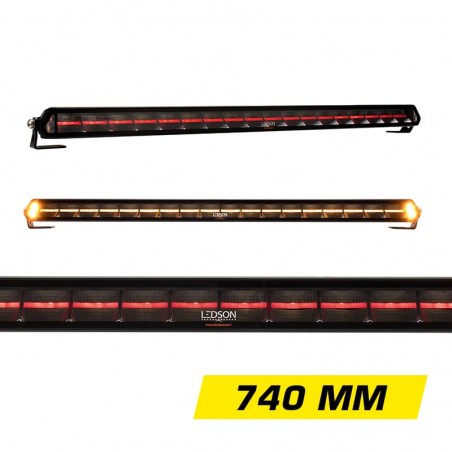 Barre LED de travail 30 pouces Epix 270 Watts Rouge / Orange / Flash