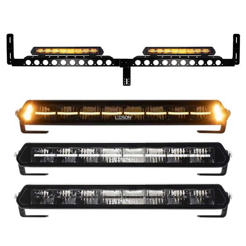 Pack 2 Barres LEDs 14 pouces Epix Ledson pour Volvo FH 2014-2020 Blanc / Orange / Flash