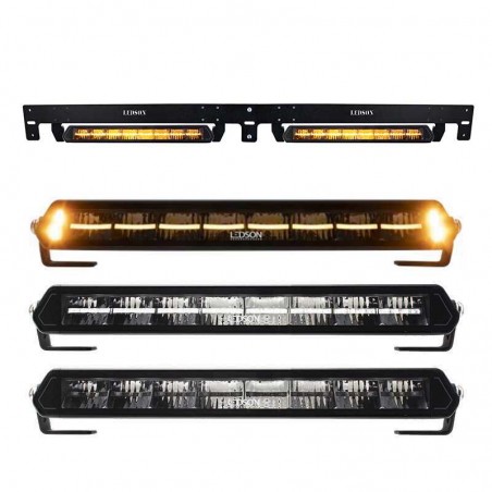 Pack 2 Barres LEDs 14 pouces Epix Ledson pour Volvo FH dès 2021 Blanc / Orange / Option Flash