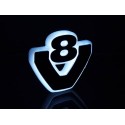 Base de Logo V8 LED Blanc pour carénage Scania Next Generation