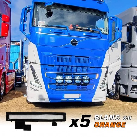 Spoiler Renault T et Volvo FH4 FH5 découpe avec 5 Feux LED NTG