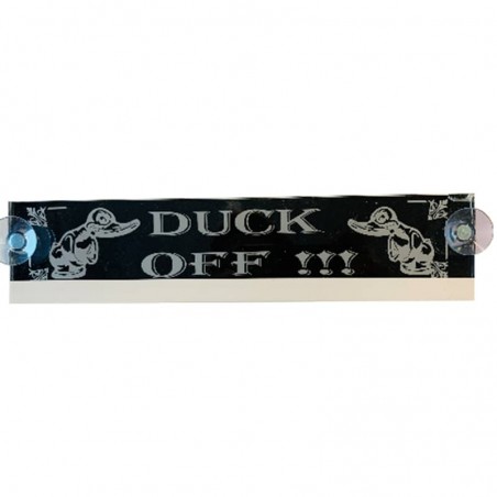 Enseigne lumineuse LED RGB Duck Off 30 x 6 cm pour Pare brise Camion