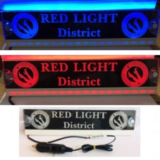 Eclairages Enseigne lumineuse LED RGB Red Light District 30 x 6 cm pour Pare brise Camion