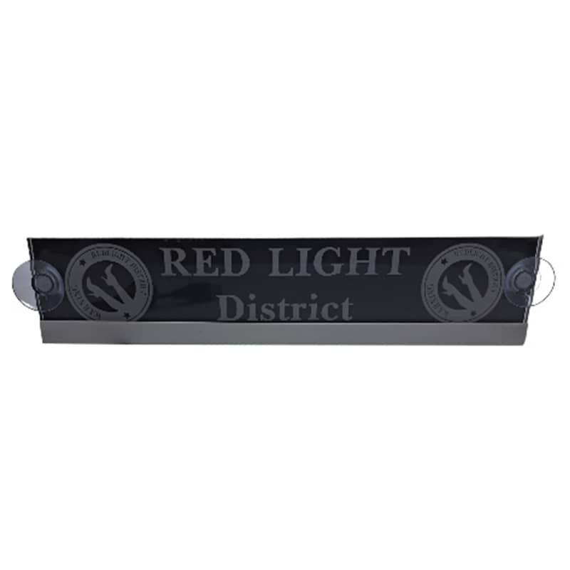 Enseigne lumineuse LED RGB Red Light District 30 x 6 cm pour Pare brise Camion