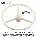 Pack Volant 3 branches 53 cm blanc et Moyeu Scania Next Generation / Série R ancienne Génération - Compatible