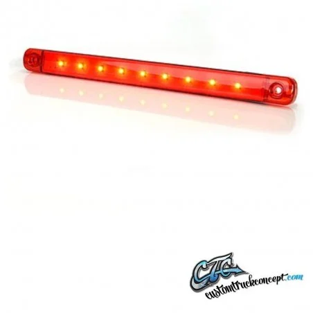 Position Lumière Rouge Slim 9 LED 9-36V IP68. E-mark.