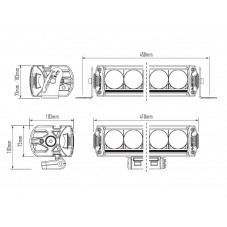 BARRE LED LAZER TRIPLE R 1000 CAMION