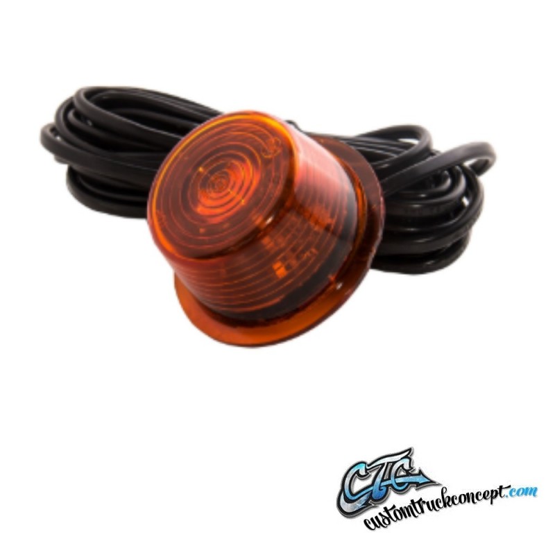 Feu latéral LED orange 5 LED 5m câble 24V Feu latéral LED orange 5 LED 5m câble 24V
