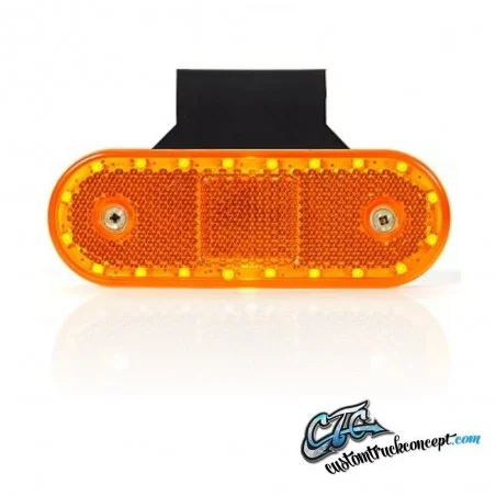 Side marque Orange 5LED 12-24V, Cut pas plus court que 0,5m