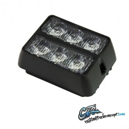 Strobe double12-24V 2x3LED IP65 ECE / R65 approuvé Bleu