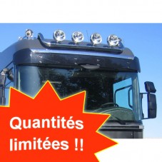 RAMPE DE TOIT INOX RENAULT MAGNUM 2008-2013 PRECABLEE 4 SORTIES