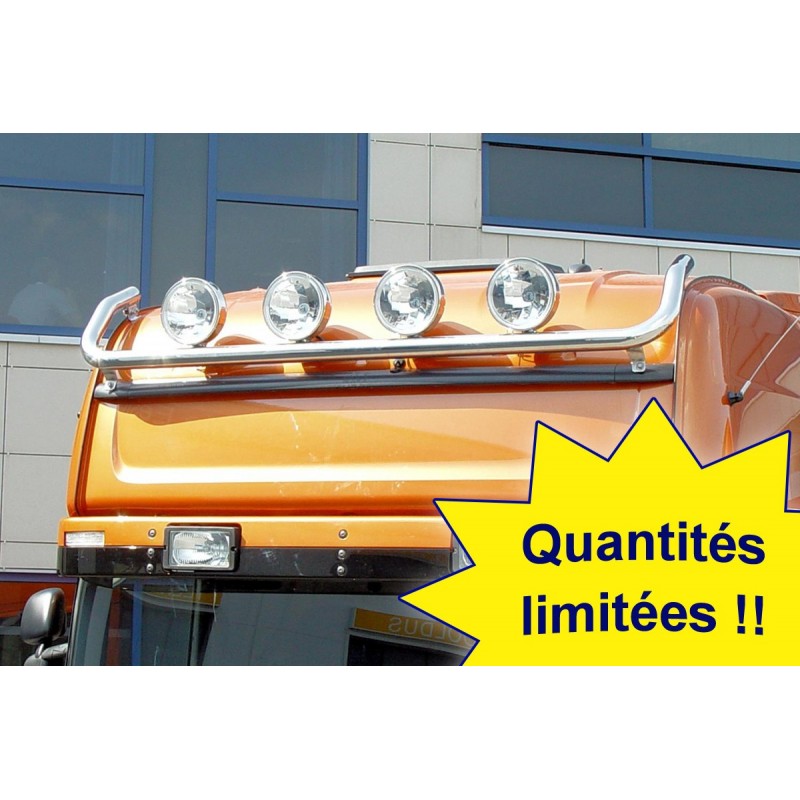 RAMPE DE TOIT INOX SCANIA 4 & R TOP LINE NON PRECABLEE 4 SUPPORTS SOUDES RAMPE DE TOIT INOX SCANIA 4 & R TOP LINE NON PRECABLEE 4 SUPPORTS SOUDES